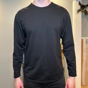 Large BYLT Basics Crewneck Drop-Cut Long Sleeve: BYLT Signature Black, Men's
